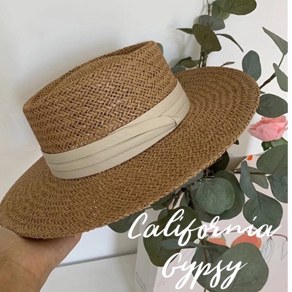 Woven Raffia Bohemian Ribbon Hat - Picture 3 of 10